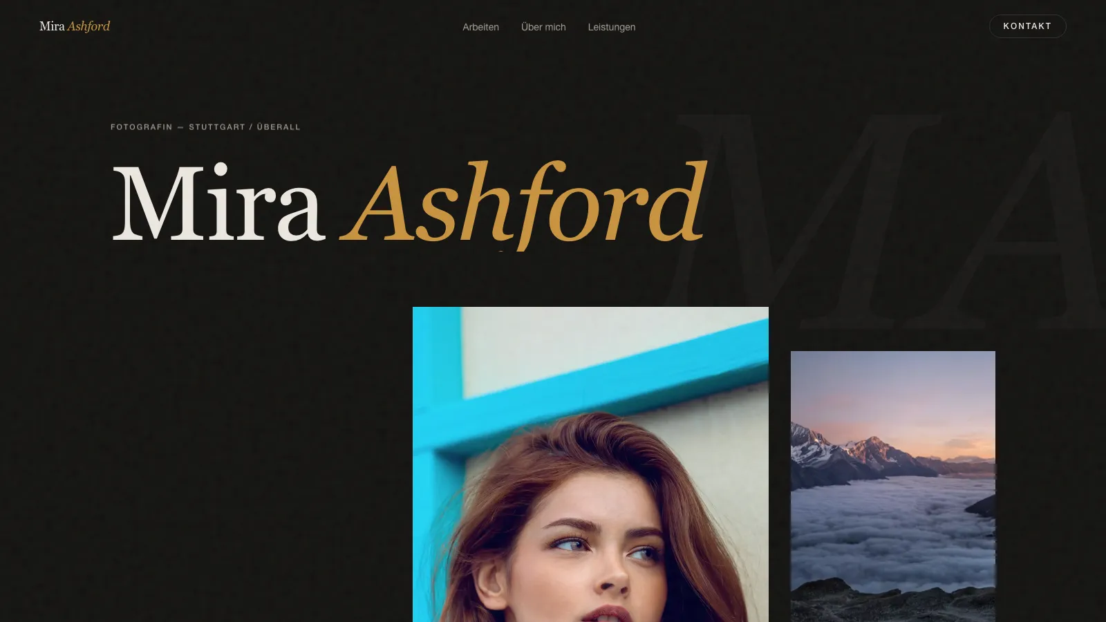 Webdesign-Projekt Mira Ashford – umgesetzt von Dennis Oßwald, Karlsruhe